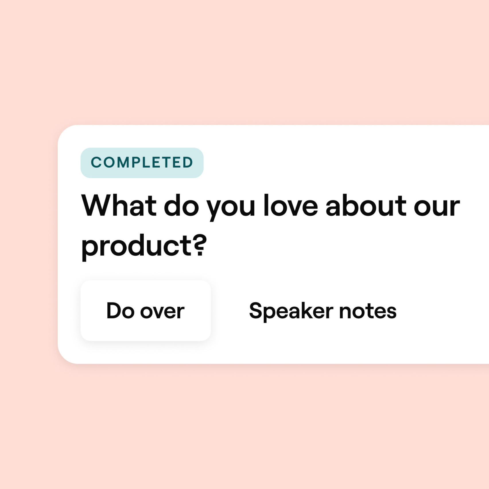 Vouch async-video product screen showing the question-prompt UI for recording responses