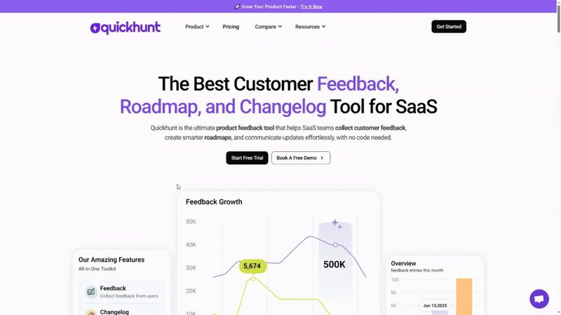 Register on Quickhunt for collecting customer feedback