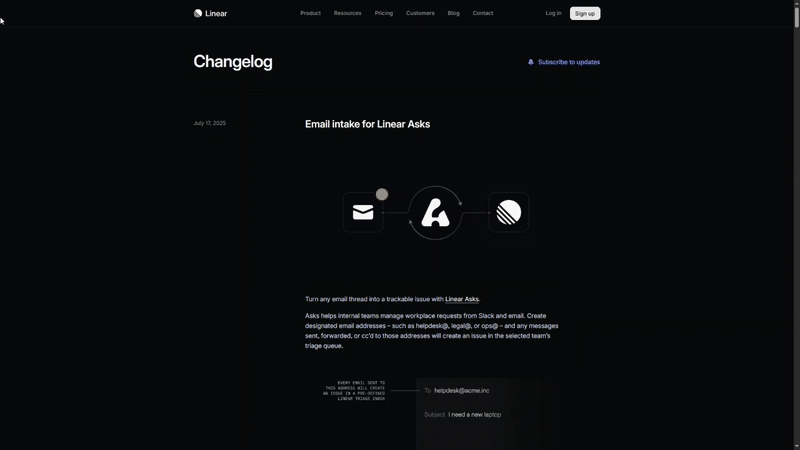  Linear Changelog Example