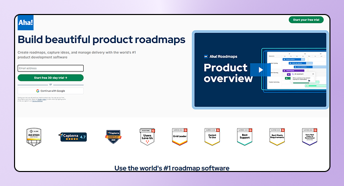 Aha! Product Roadmap Tools