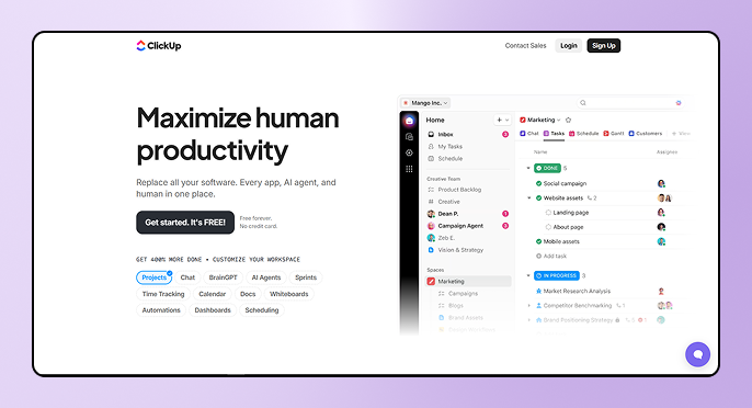 ClickUp Product Roadmap Tools