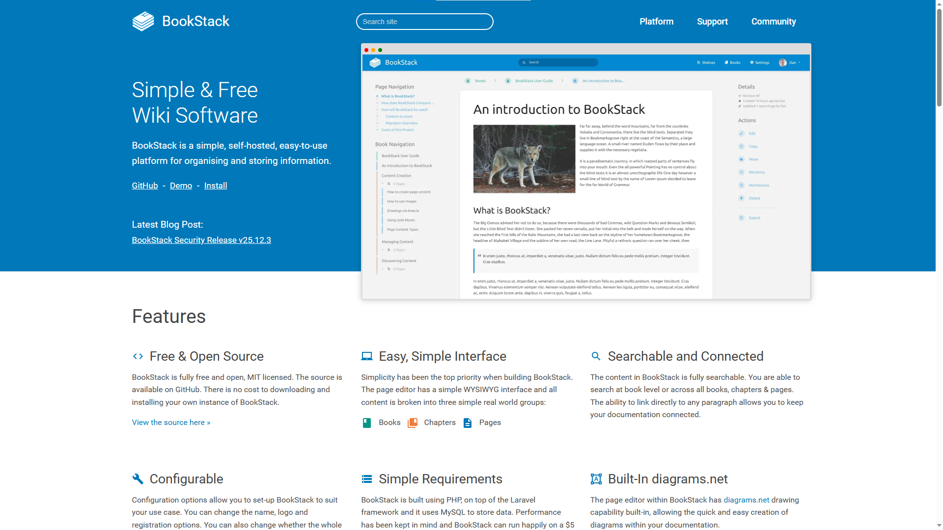 BookStack the best Notion alternatives