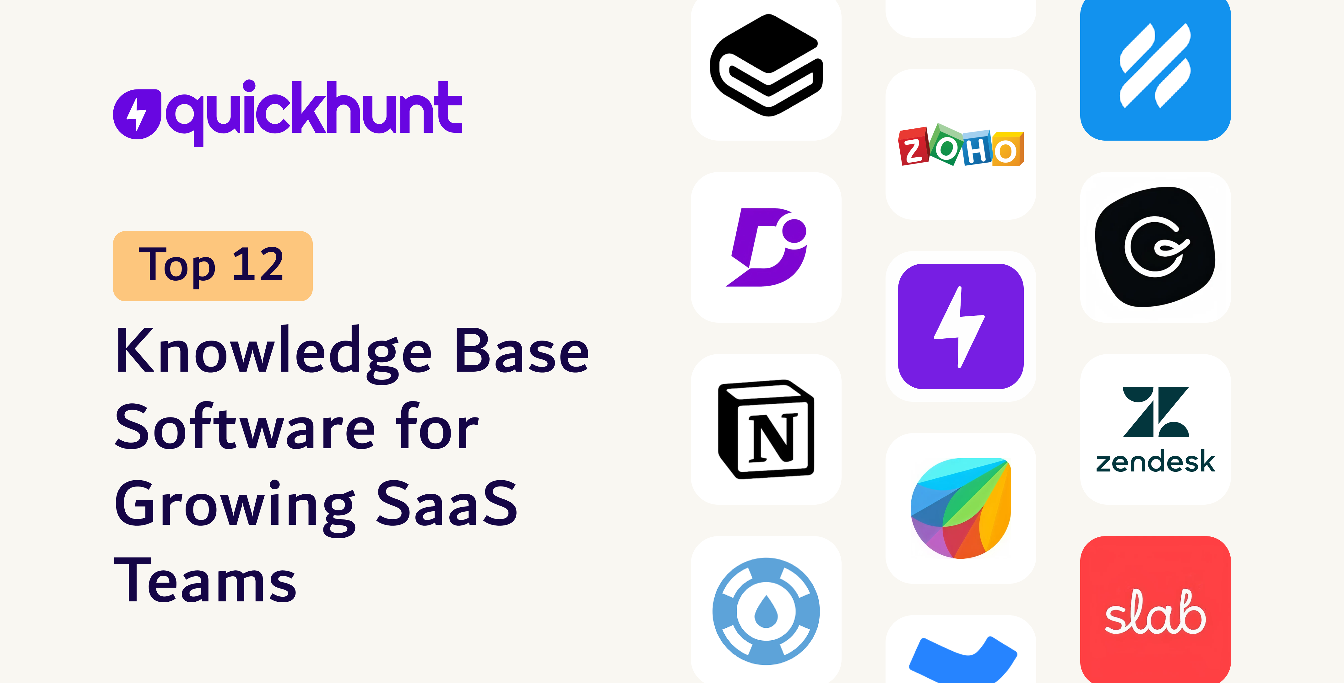 Top 12  Knowledge Base Software for Growing SaaS Teams