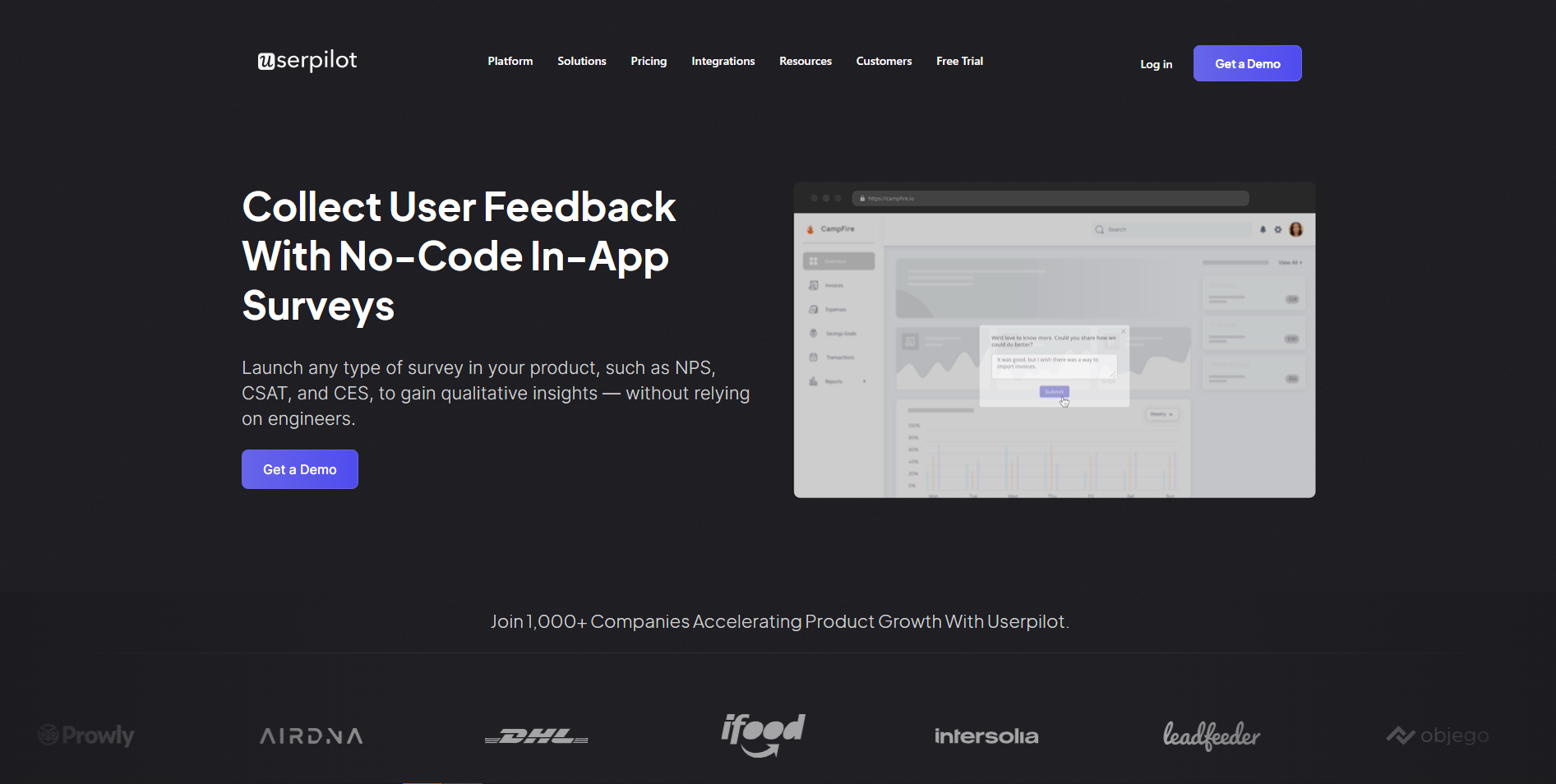 Userpilot In-App Messaging Tool
