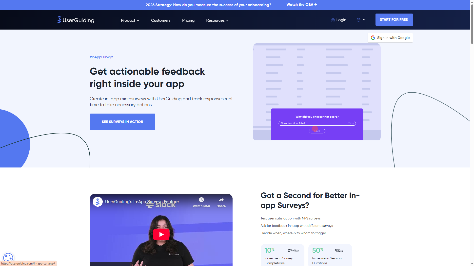 UserGuiding In-App Messaging Tool