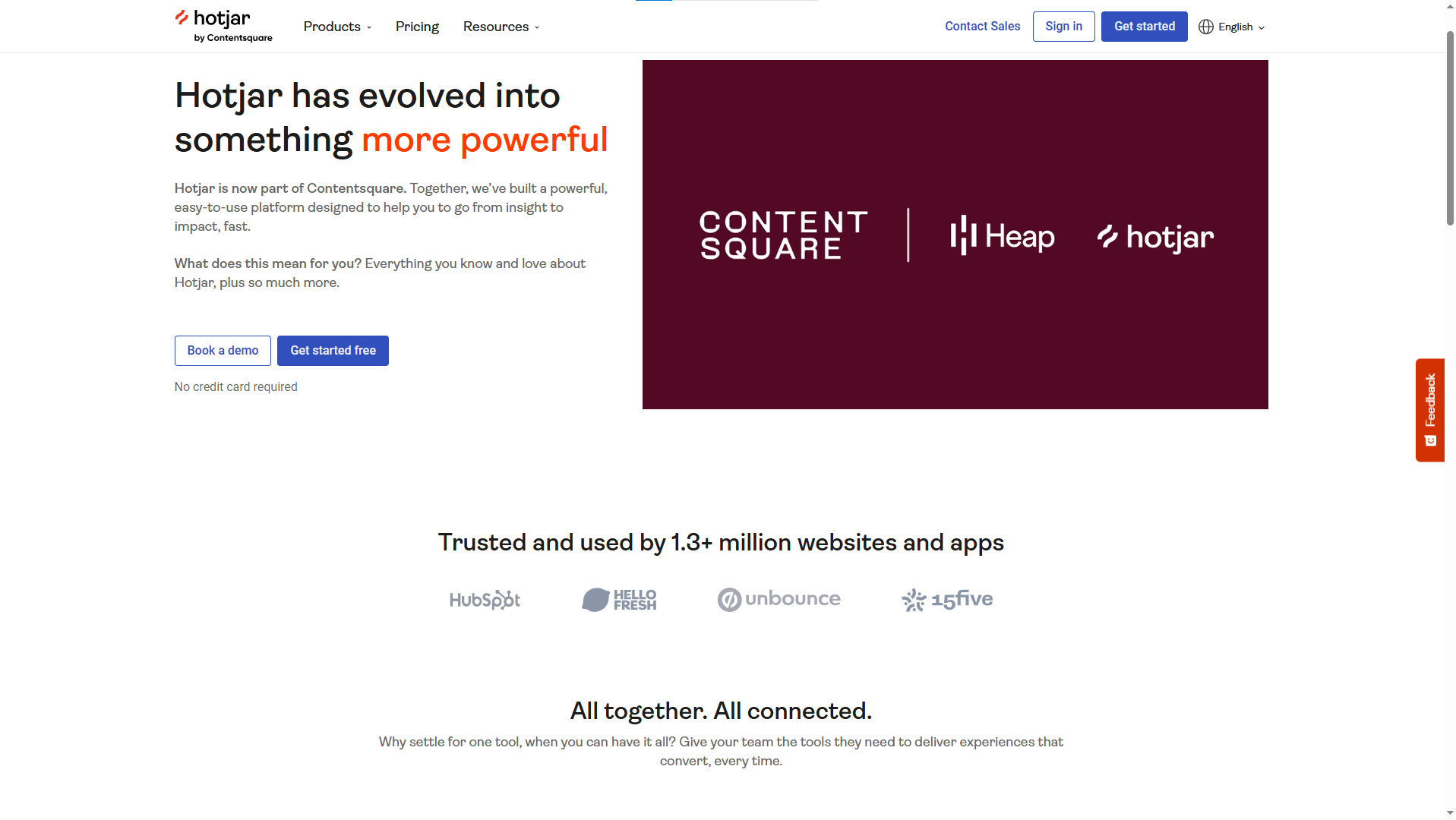 Hotjar product feedback tool