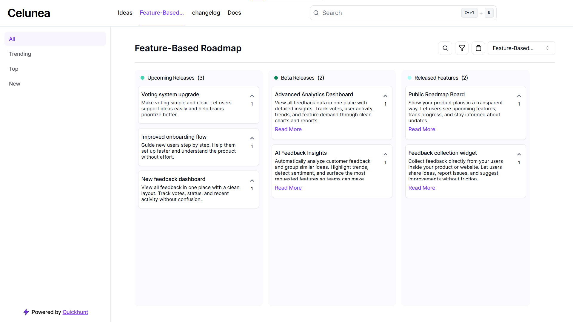 Feature-Based Roadmap example