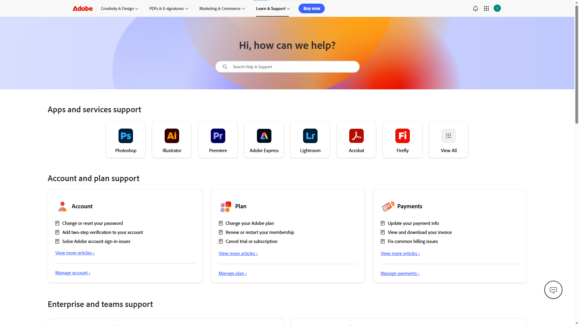 Adobe Knowledge Base example