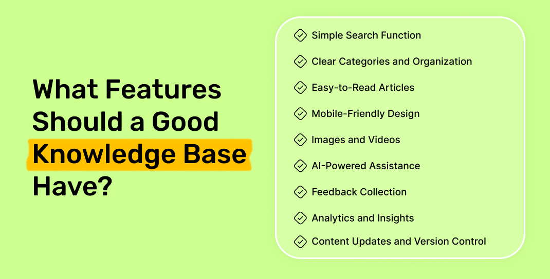What Features Should a Good Knowledge Base Have