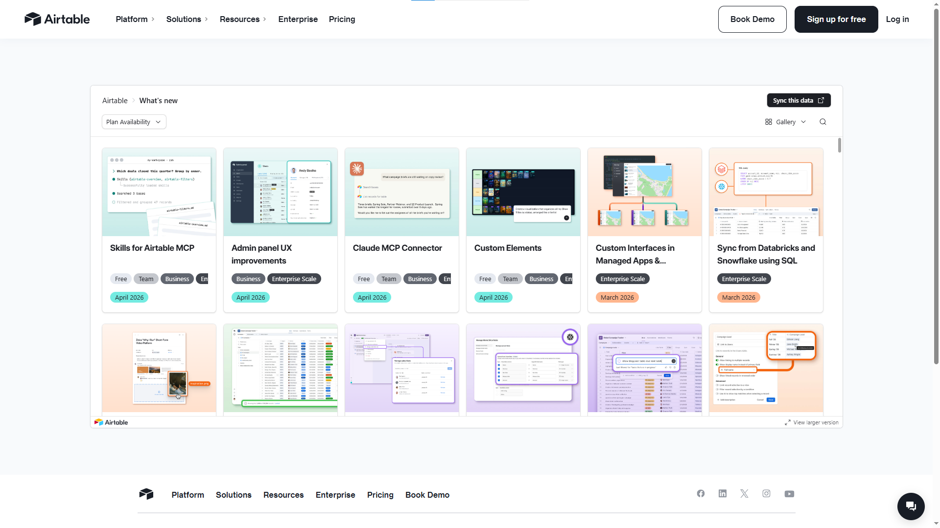 Airtable Release Notes Examples