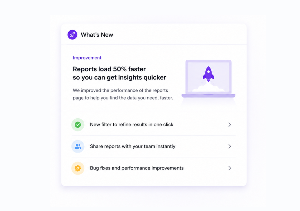 Start With Customer Benefits First in release notes