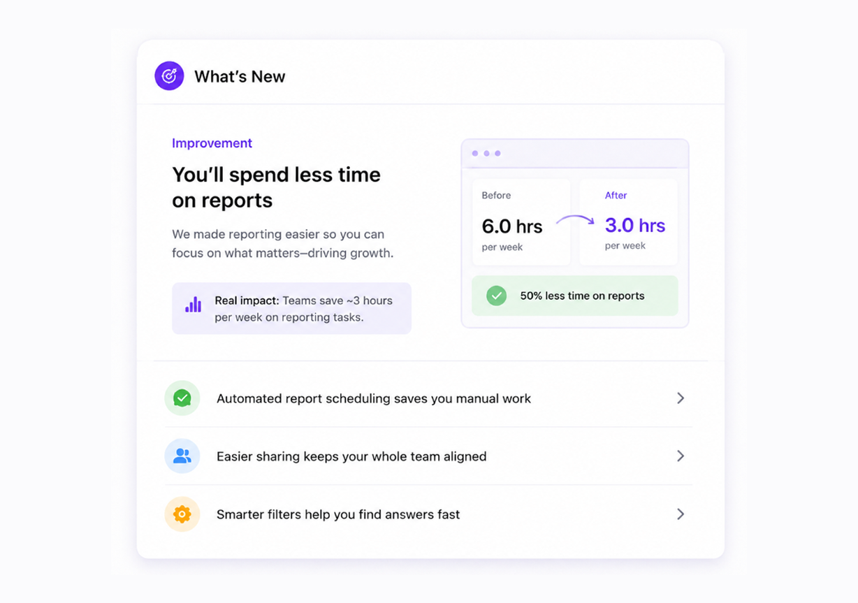 Focus on Outcomes, Not Features create release notes