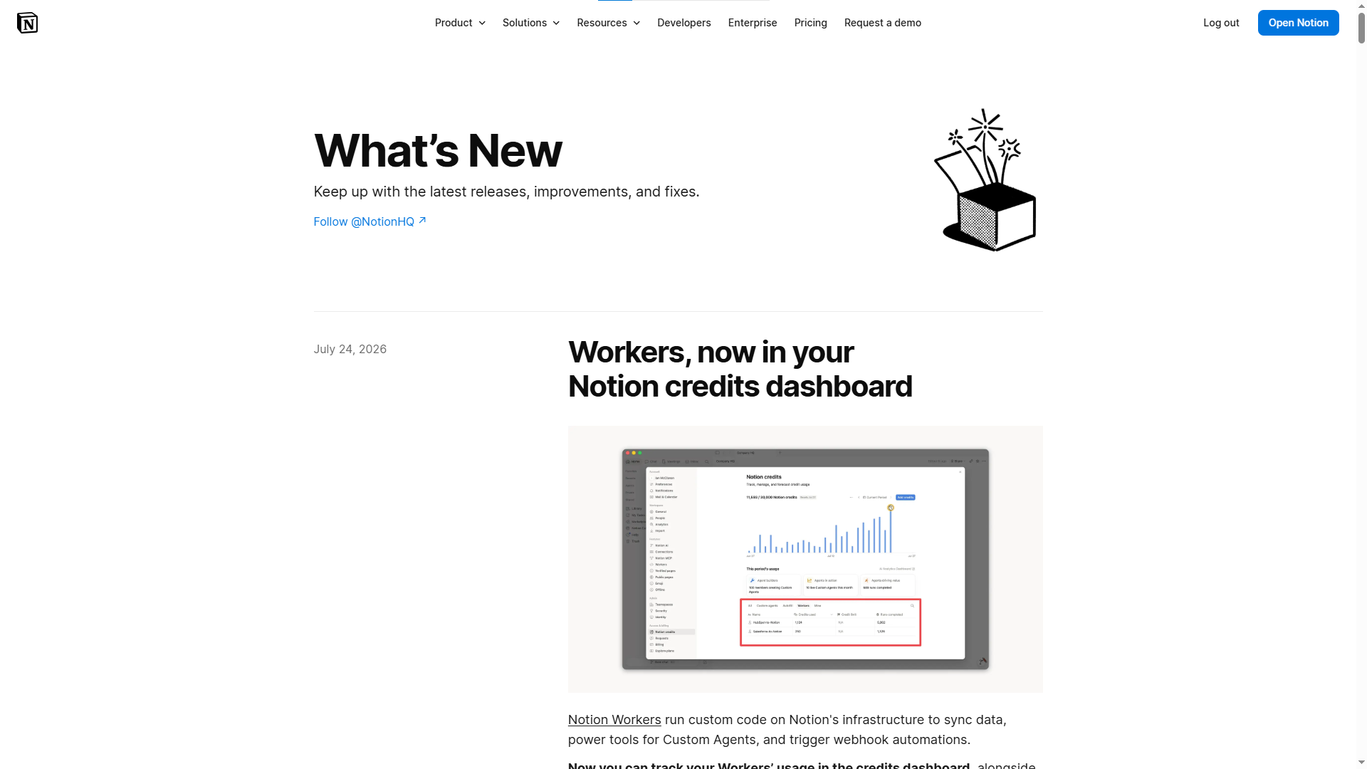 Notion Release Notes Example