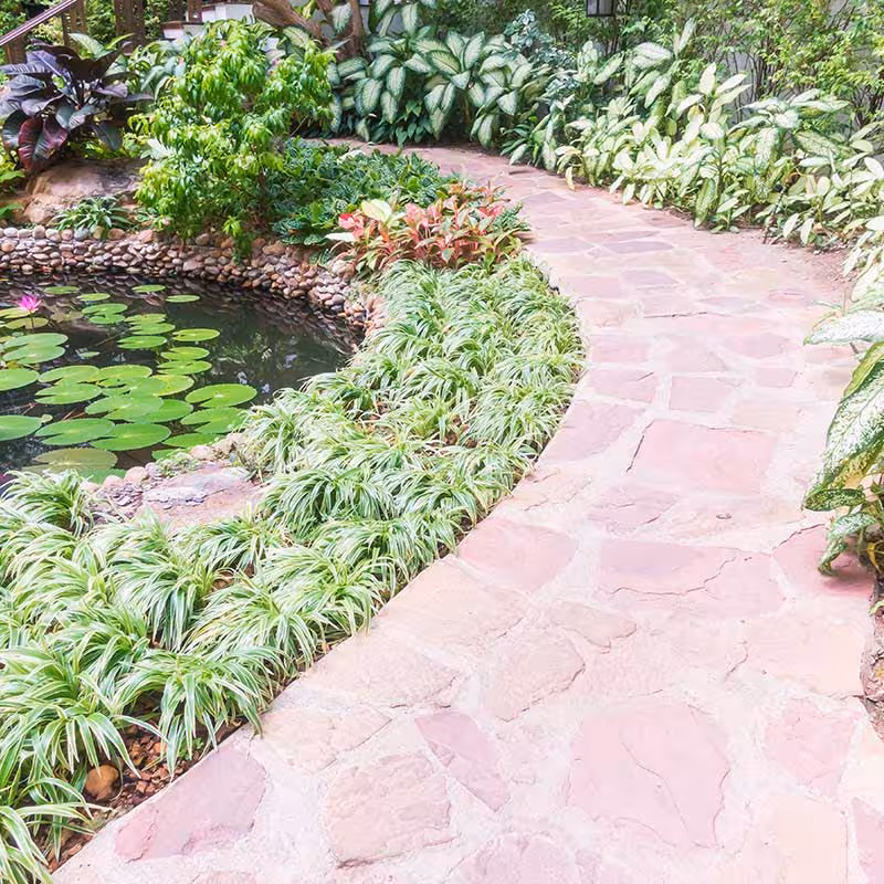 pond installed in a garden in London