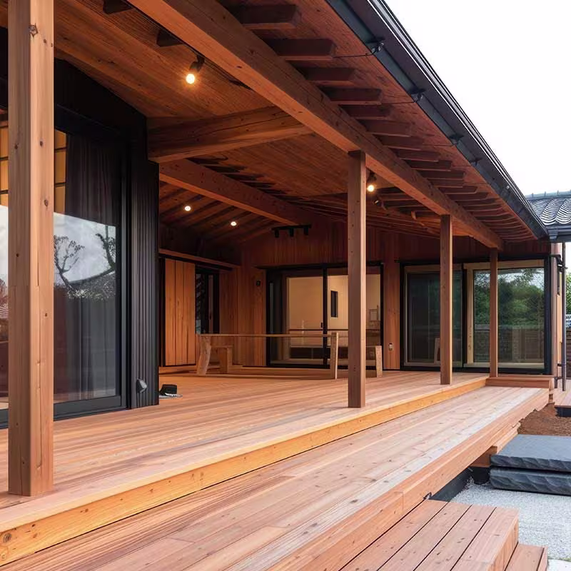 modern luxury timber deck installed in london