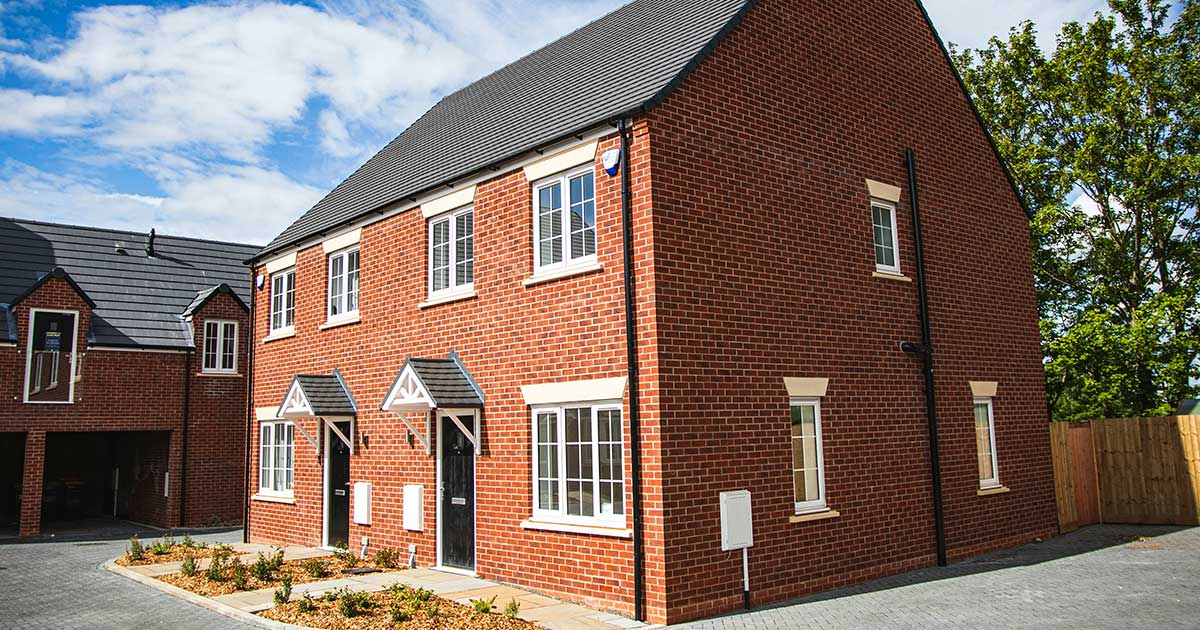 two semi-detached brick new build homes in london