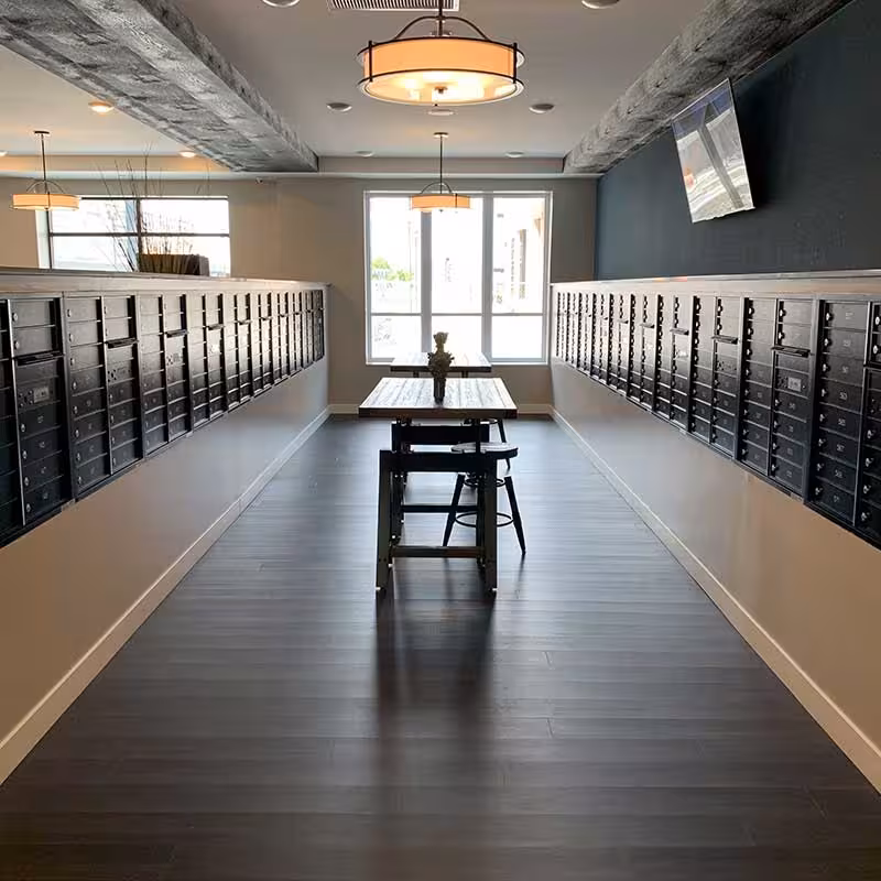 university locker room