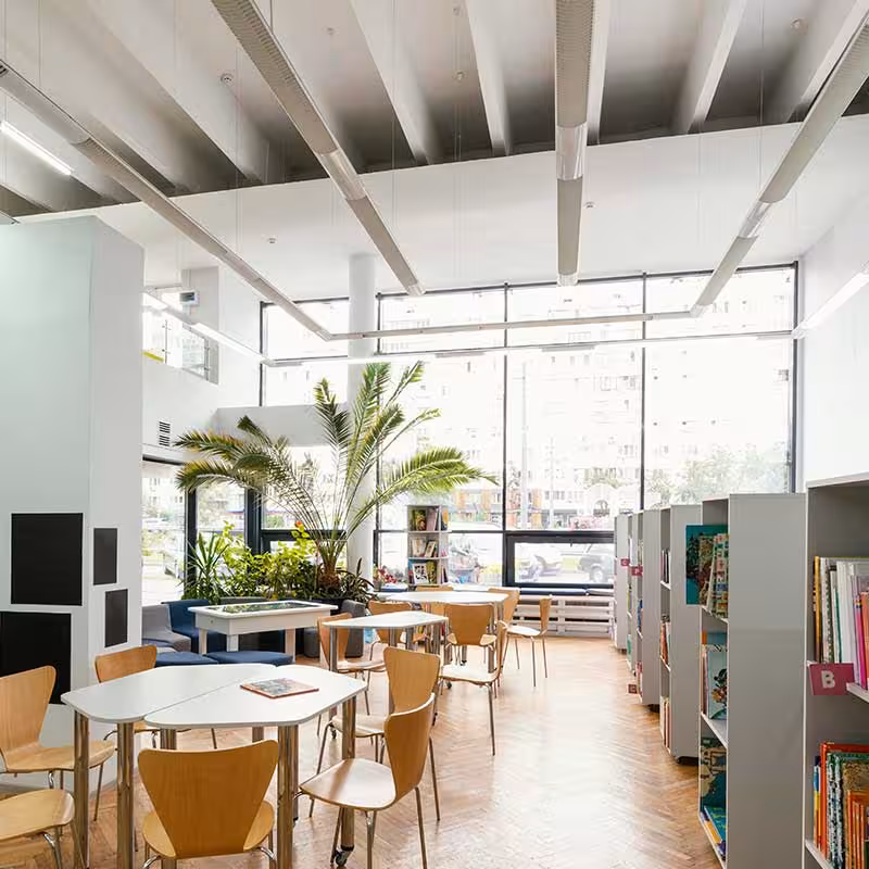 modernised study hall in university