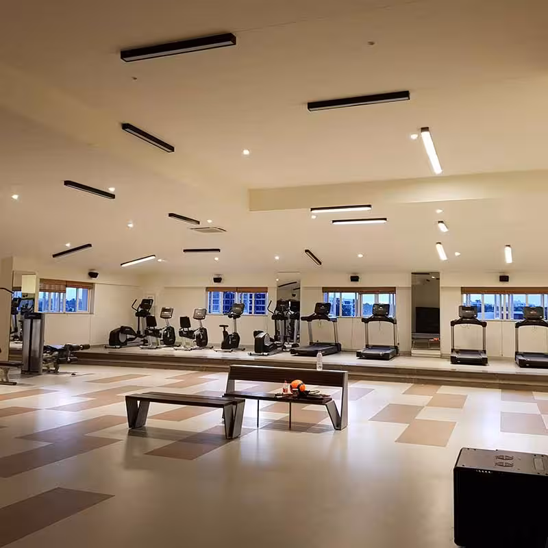 leisure centre interior with equipment