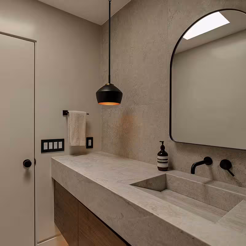 hotel bathroom refurbished