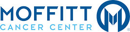 A blue logo for the Moffitt Cancer Center