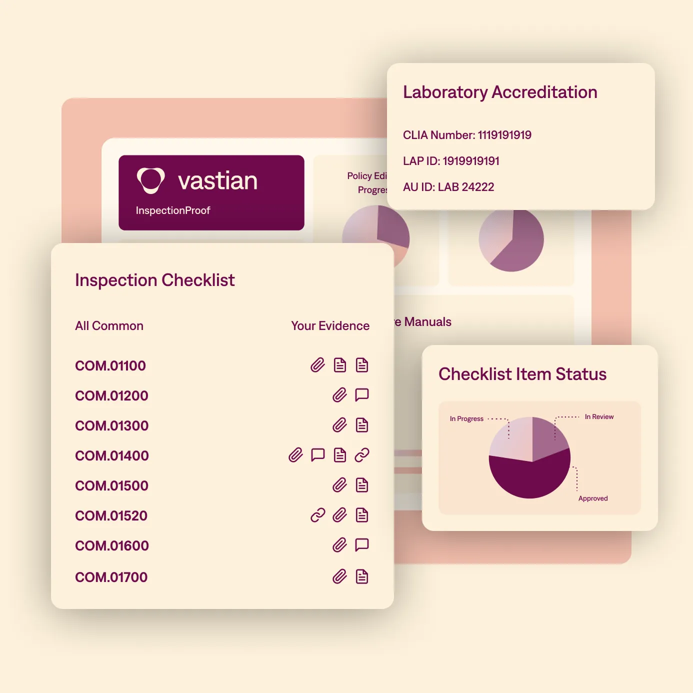 An example of Vastian's InspectionProof software