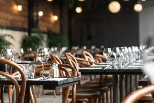 Terrasse du restaurant chez ingalls à Annecy