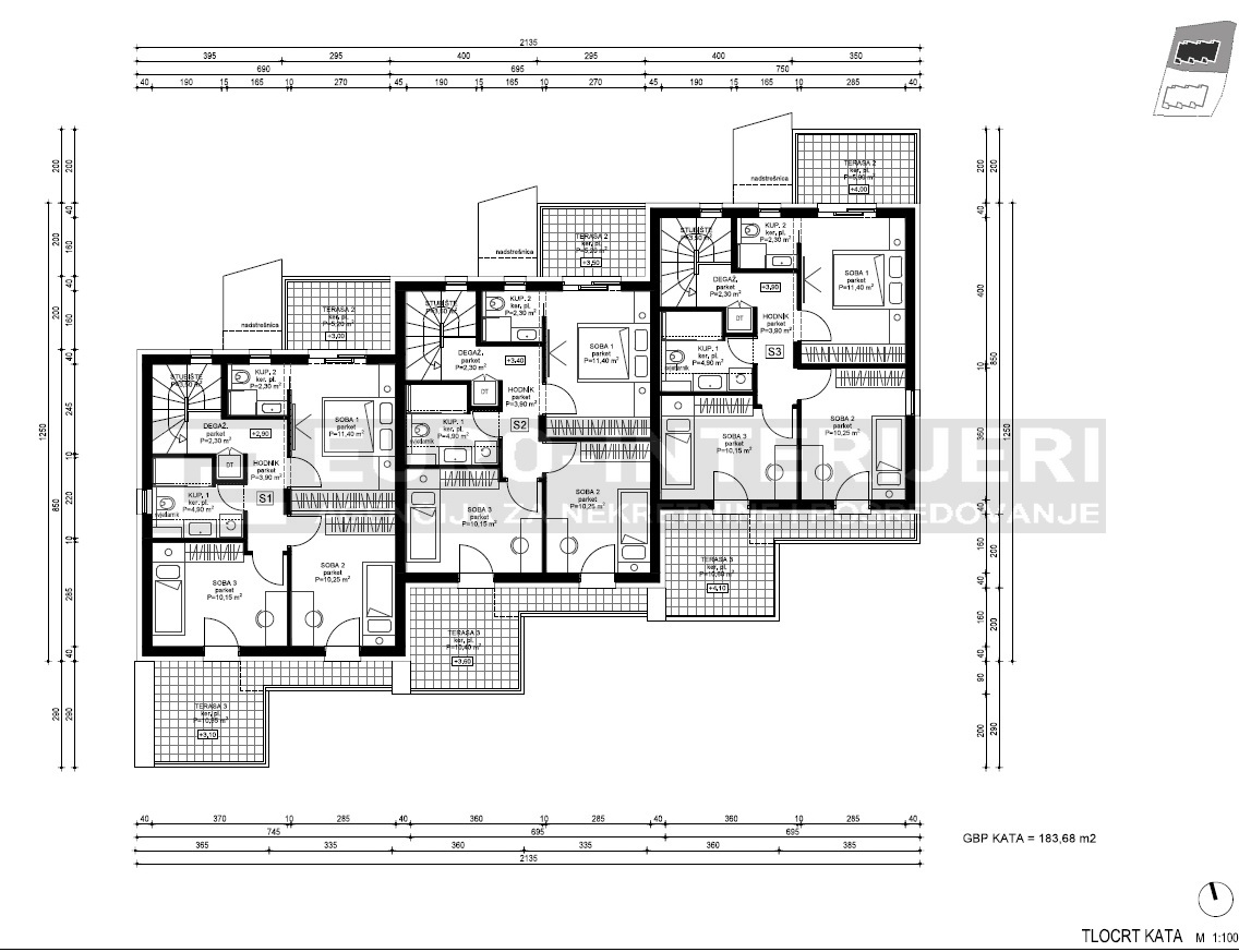 Kuća u nizu u Zagrebu, Perjavica, 125.76 m2, novogradnja bez provizije
