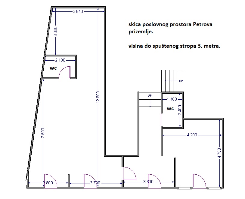 Zagreb, Maksimir, višenamjenski dvoetažan poslovni prostor 251 m2