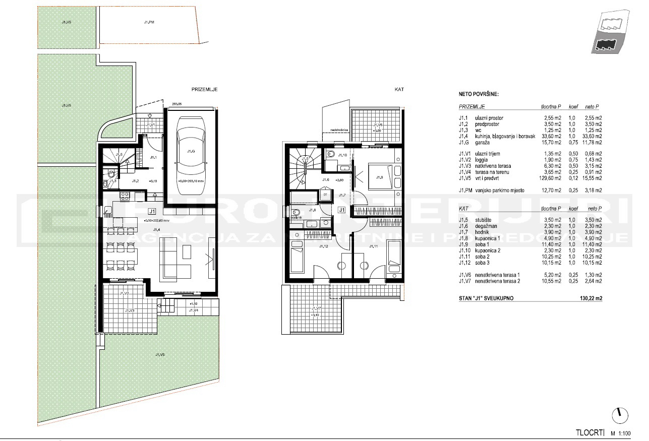 Kuće u nizu Zagreb Perjavica 130,22 m2 novogradnja bez provizije!