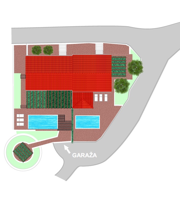 Vile Čilipi/Konavle, u ROH-BAU 322 m2, investicijski projekt