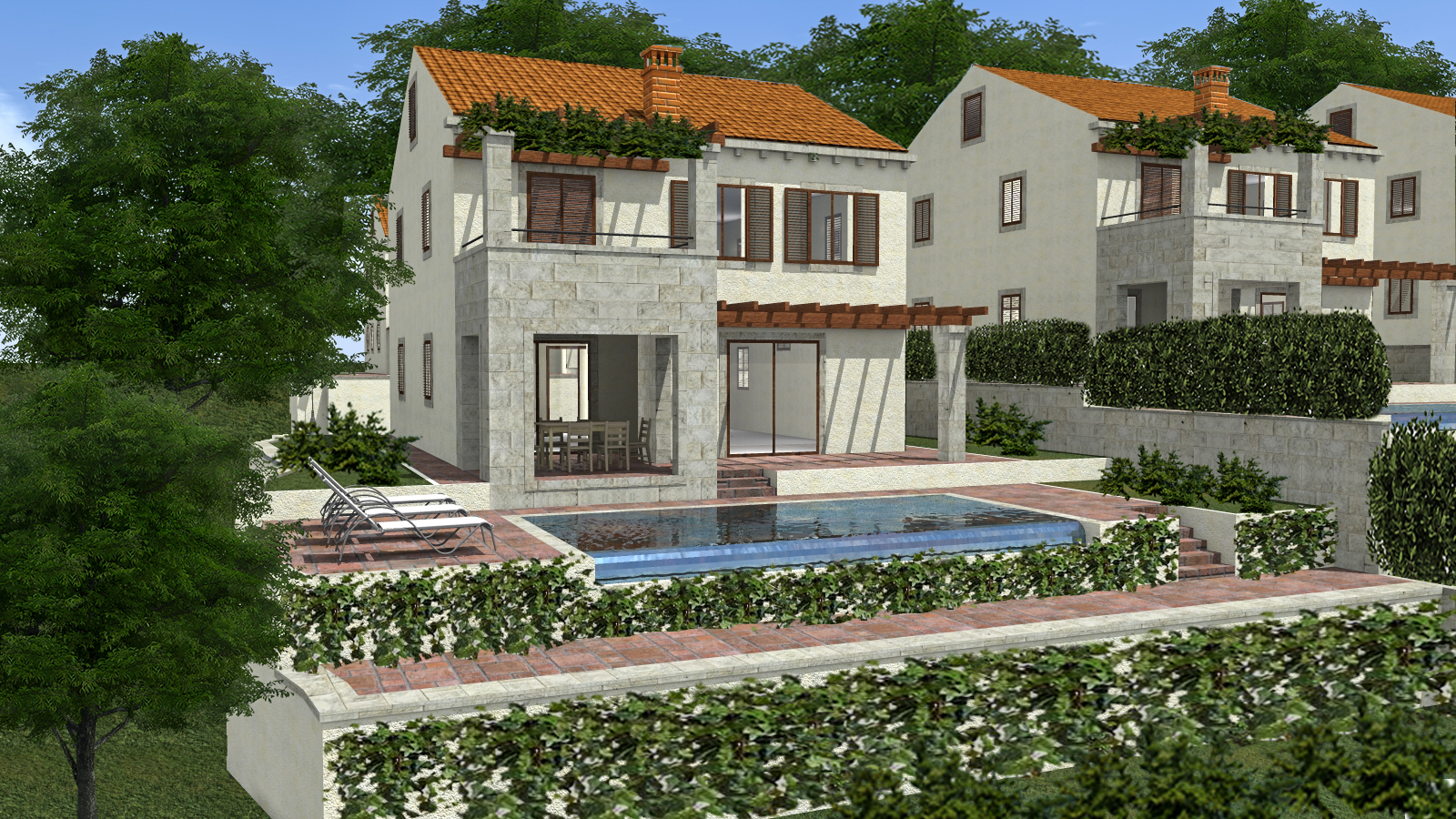 Vile Čilipi/Konavle, u ROH-BAU 322 m2, investicijski projekt