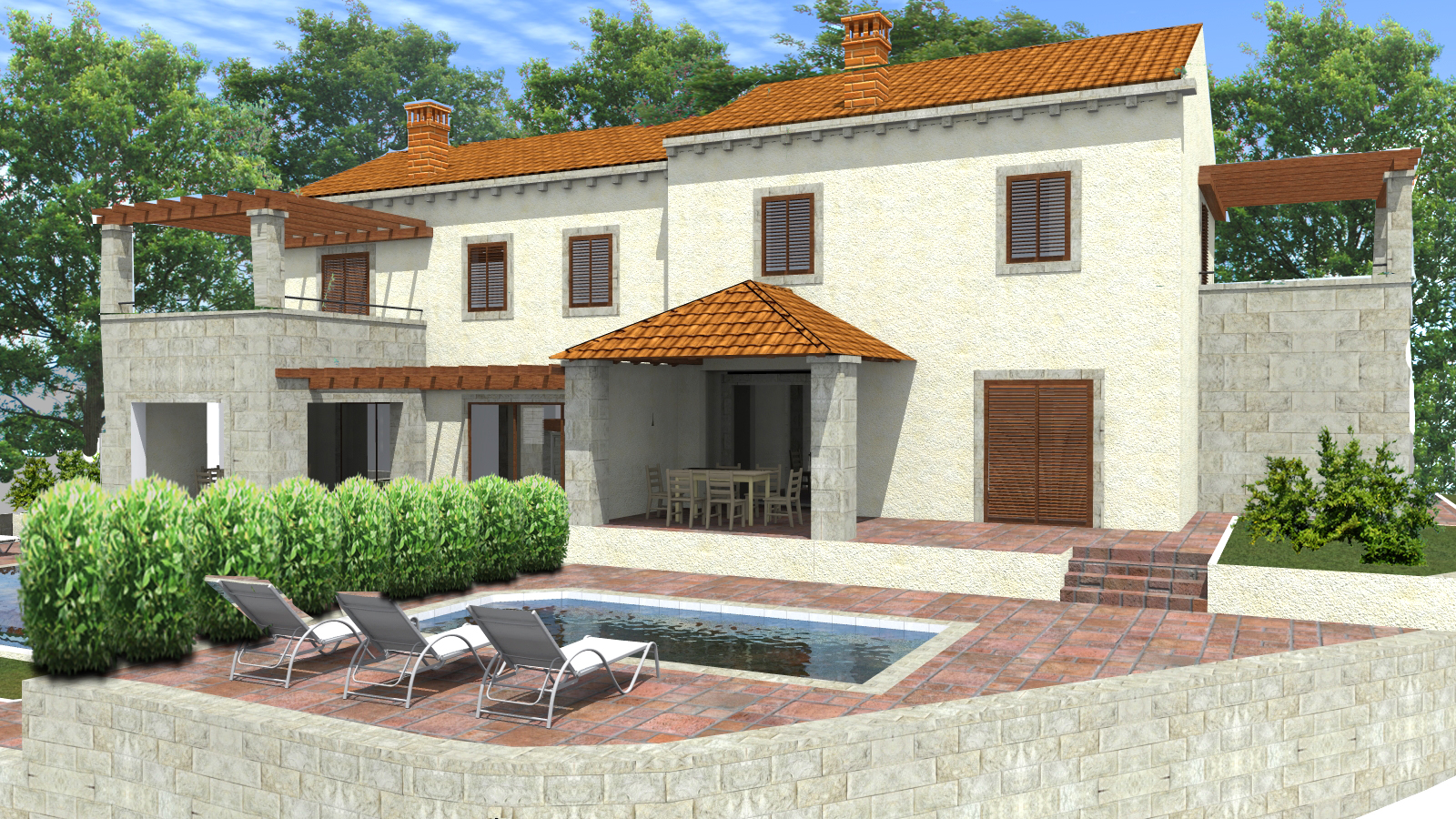 Vile Čilipi/Konavle, u ROH-BAU 322 m2, investicijski projekt