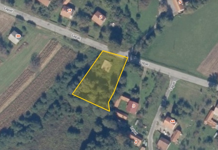 Građevinsko zemljište, Lapat, 1.776 m2, bez provizije!