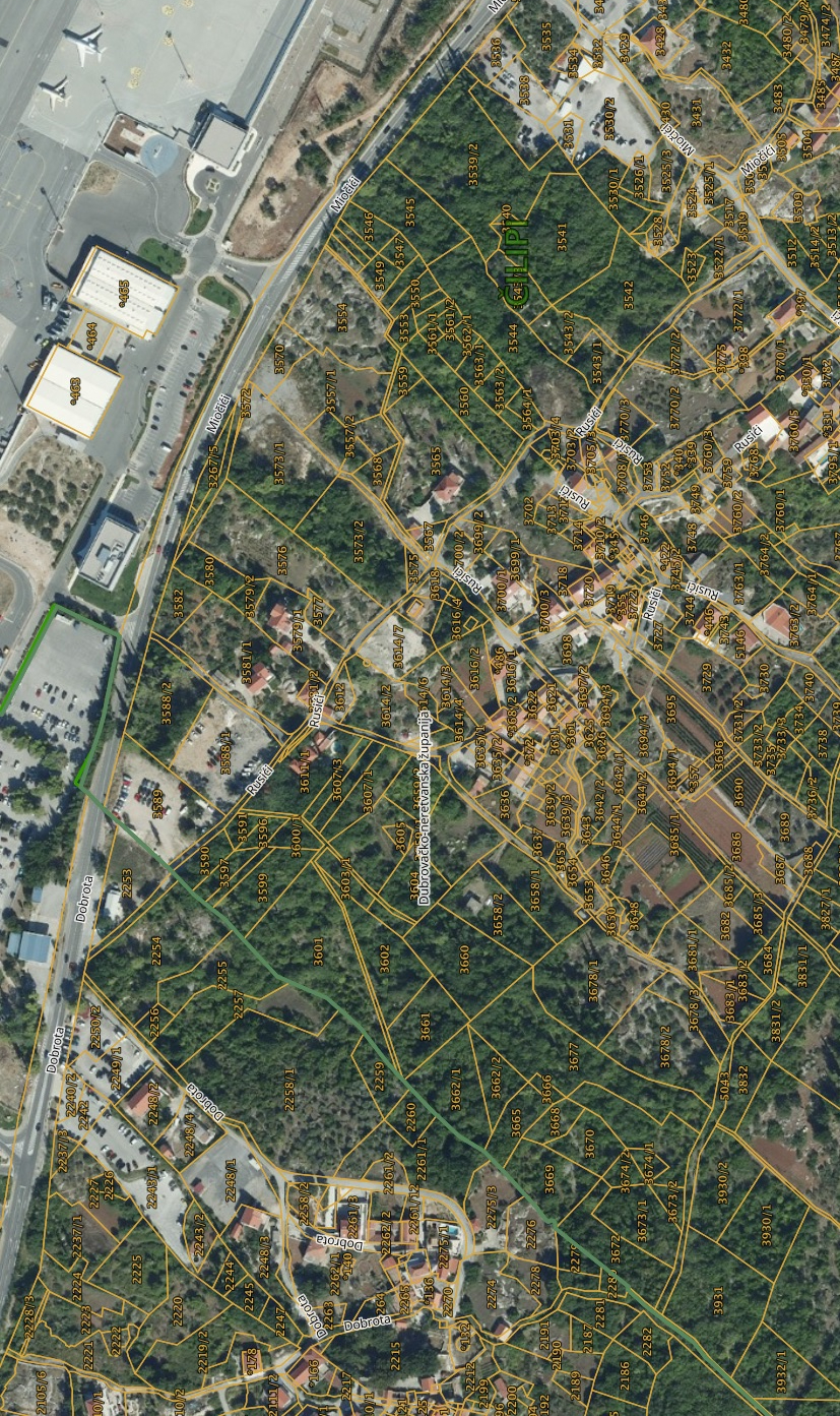 Građevinsko zemljište, Čilipi - nadomak aerodroma pov. 1.217 m2