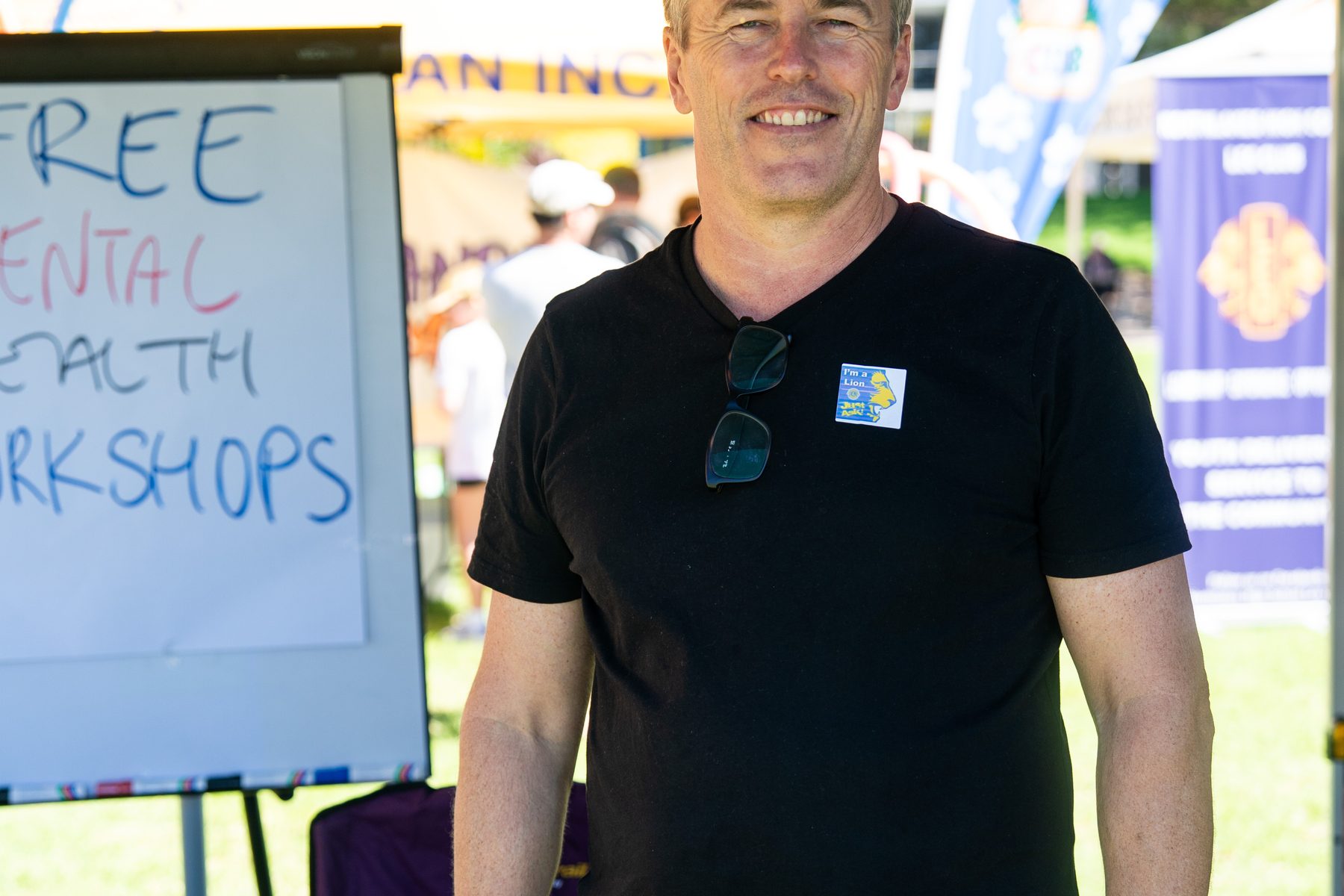 A volunteer interviewed at the Central Coast Community Day