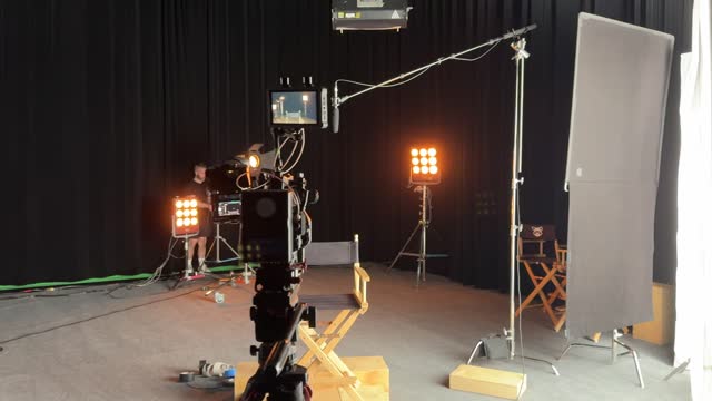 Behind the scenes on a Happy Productions studio set