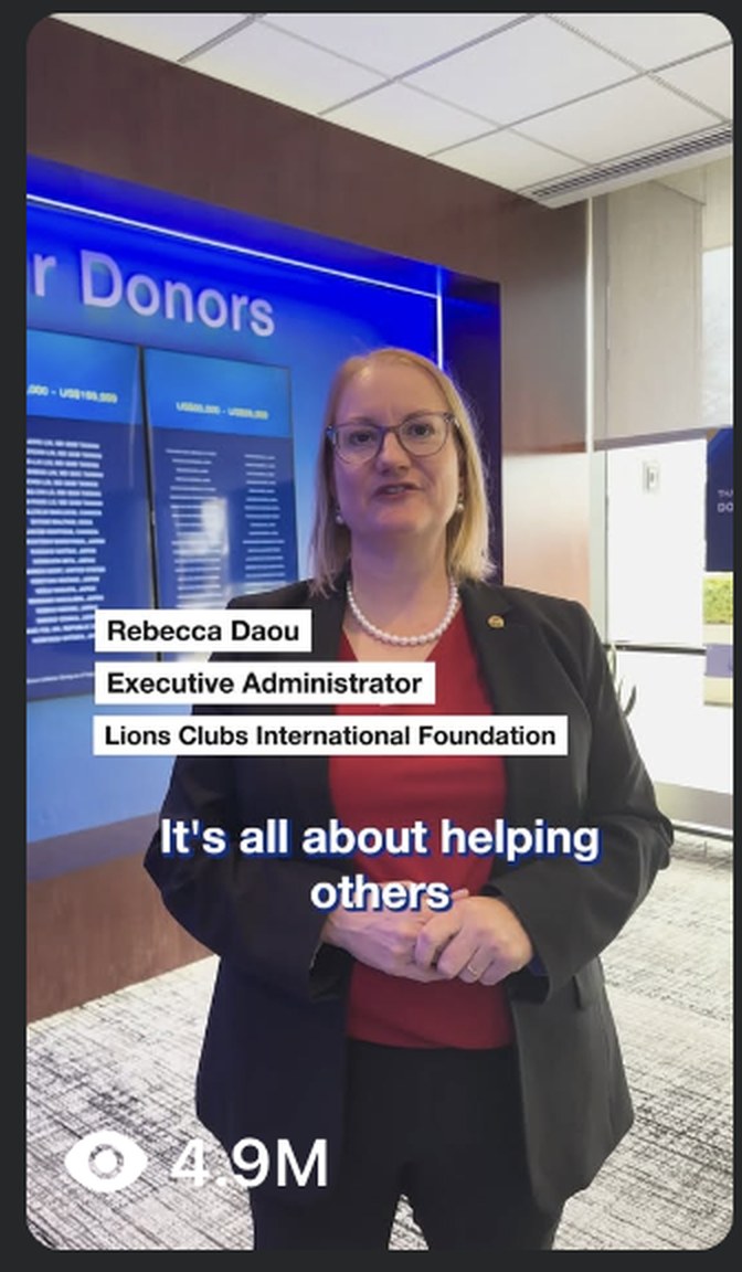 Lions Clubs International Foundation staff video with 4.9 million views