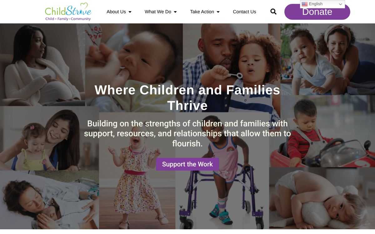 Screenshot of the ChildStrive homepage, captured 19 October 2026