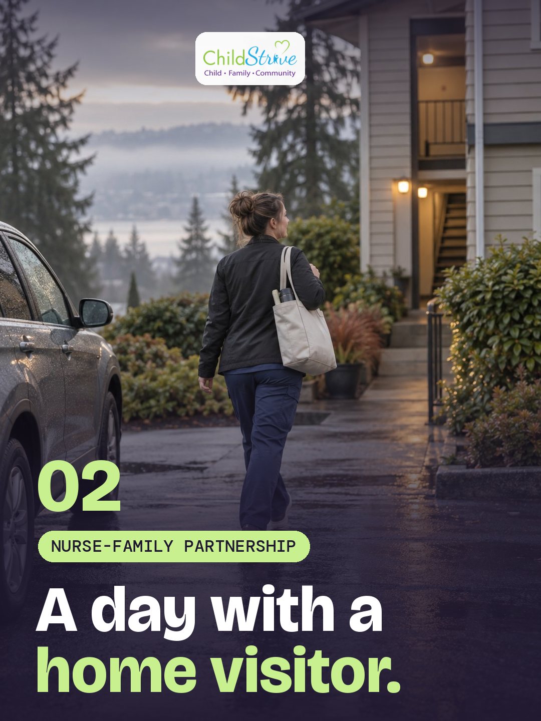 Pinned reel cover concept: 02 A day with a home visitor