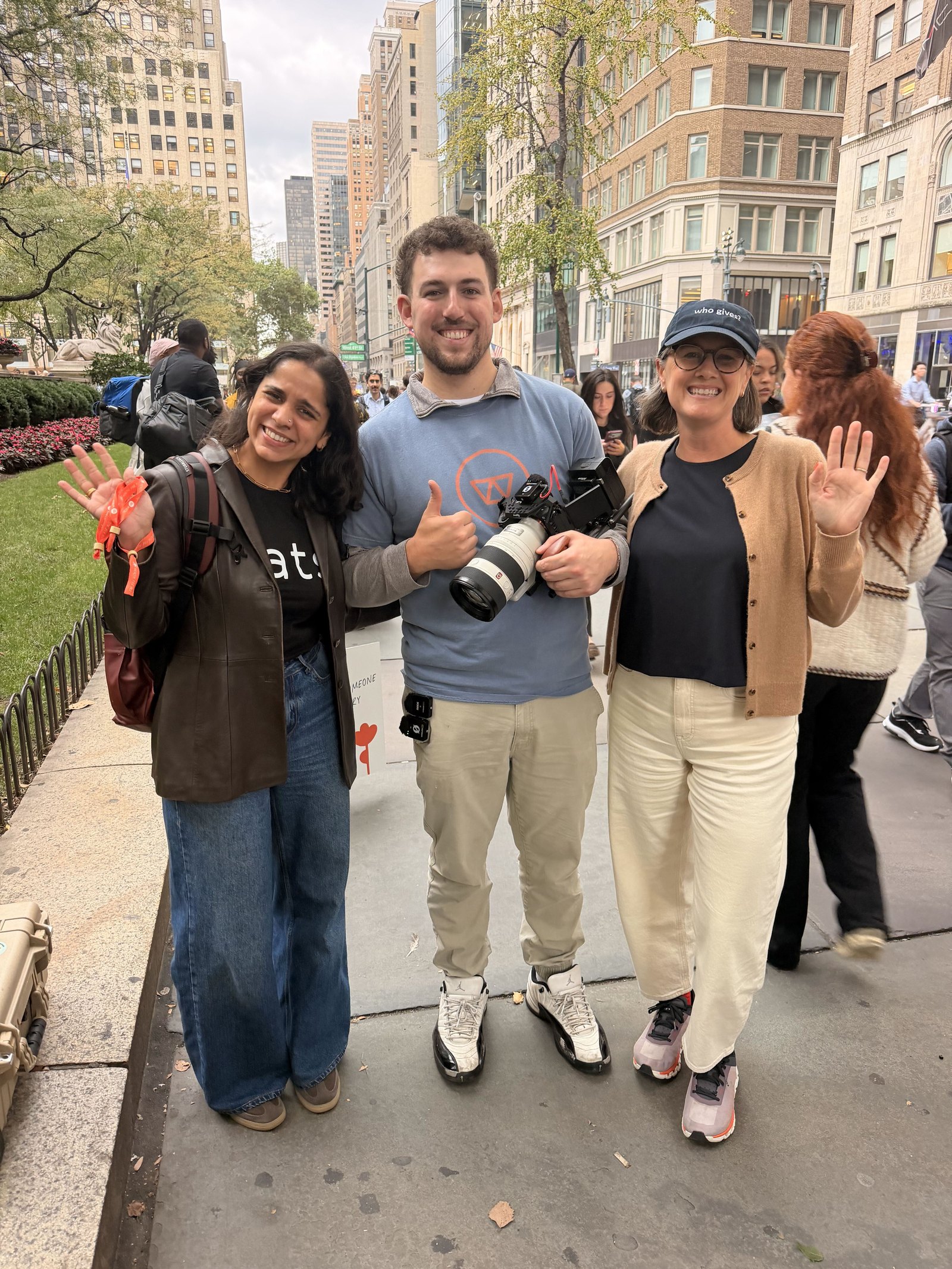 Happy Productions videographer with the Watsi team on a New York shoot