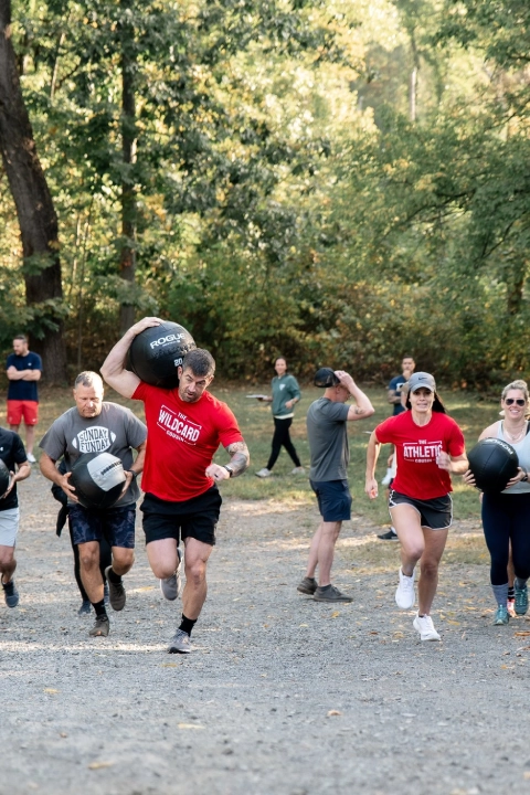 Members running for a community event