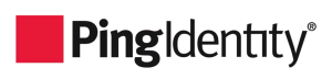 Ping Identity company logo with red square and black text.