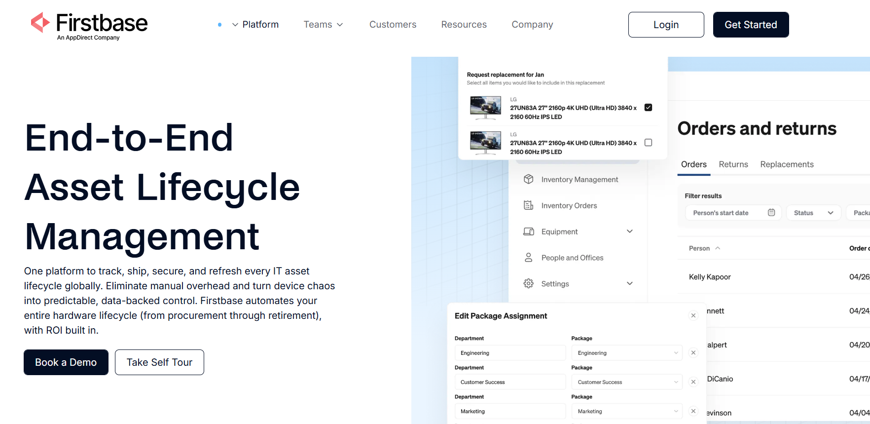 Firstbase platform screenshot