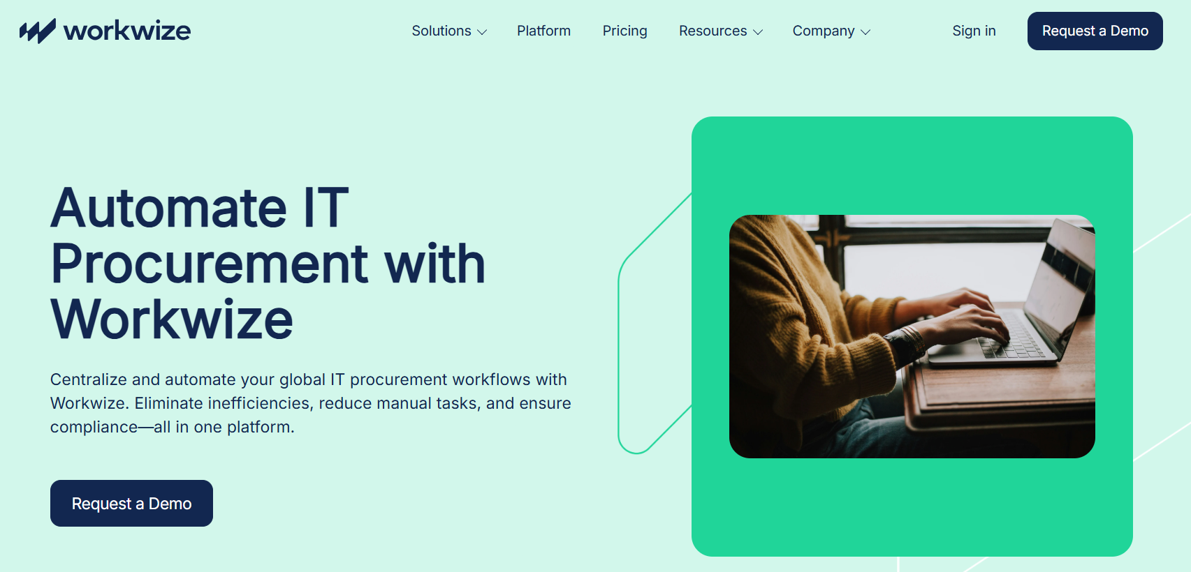Workwize platform screenshot