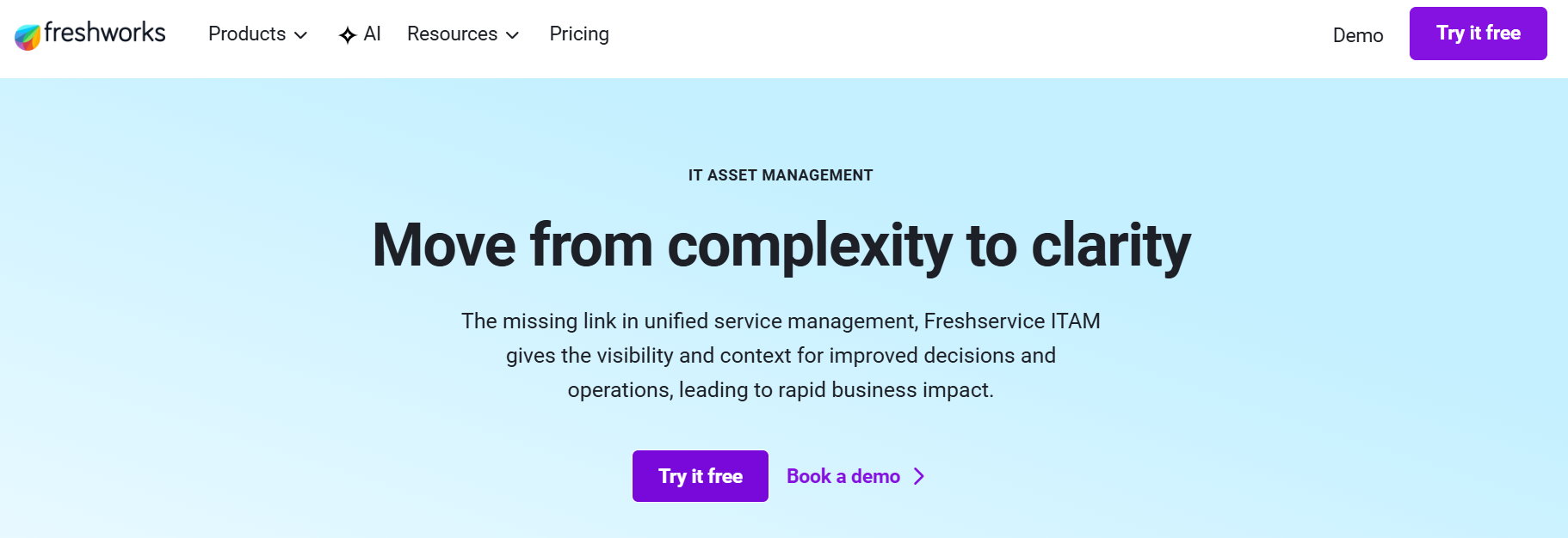 Freshservice dashboard