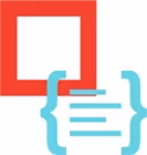 GlobalVision Logo overlaid with 4 squares with a line between them indicating "reading order"