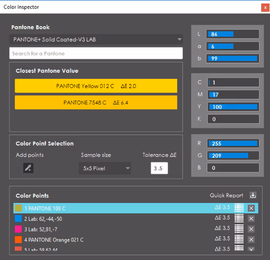 GlobalVision Color Inspection Tool