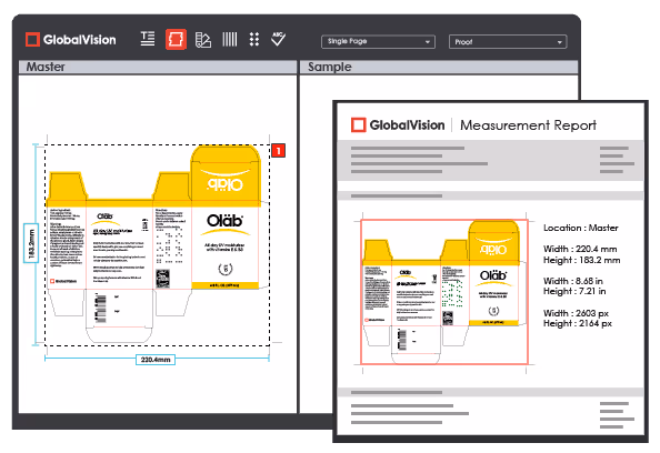 Color Inspection Tools Generating Measurement Report