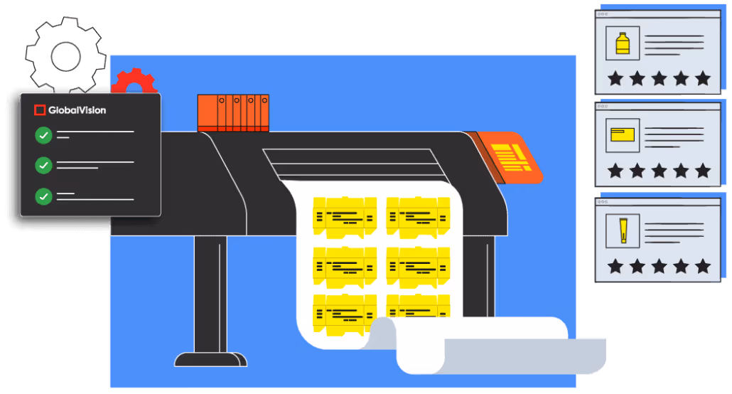 Illustration of graphic inspection checklist using GV tools